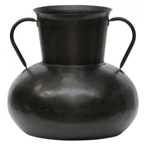 Vaza neagra din fier 31 cm Roman Woood