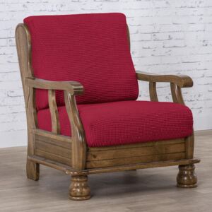 Huse care se întind foarte bine NIAGARA bordo fotoliu cu manere de lemn (l. 50 - 80 cm)