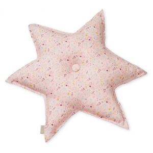 Perna decorativa roz pentru copii din bumbac 48 cm Star Fleur Cam Cam