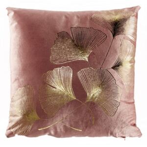 Perna decorativa patrata roz/aurie din catifea 40x40 cm Daisy Invicta Interior