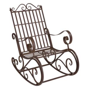 [casa.pro]®.Scaun balansoar din metal, maro, pentru gradina- vintage, maro