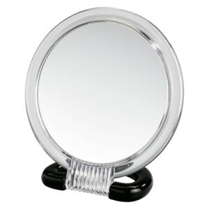 Oglinda cosmetica de masa rotunda transparenta/neagra din plastic 15x17 cm Hand Mirror Wenko