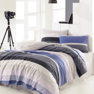 Lenjerie de pat din bumbac Felicie Blue, 160 x 220 cm