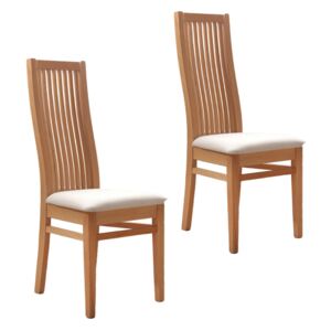 Set 2 scaune dining din lemn de fag Parma, Fag/Melva 02