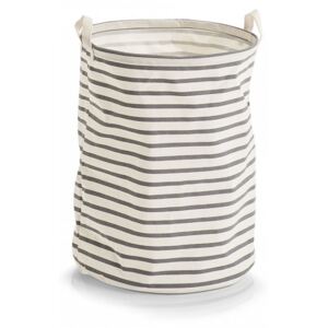 Cos de rufe crem/gri din panza 38x48 cm Laundry Collector Stripes Zeller