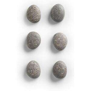Set 6 magneti gri din polirasina Stone Pieces Zeller