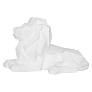 Statuetă PT LIVING Origami Lion, alb mat