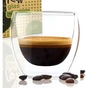 Bambuswald Pahar pentru cafea, 100 ml, lucrate manual, sticlă borosilicată