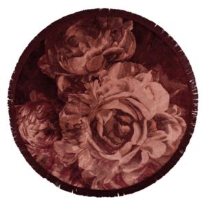 Covor roz din matase artificiala si poliester 175 cm Stitcky Roses Round Bold Monkey
