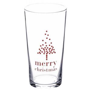 Pahar transparent din sticla 175 ml Merry Christmas Bloomingville