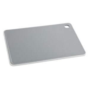 Tocator dreptunghiular gri/alb din polipropilena si plastic 26x36 cm Basic Board Maxi Wenko