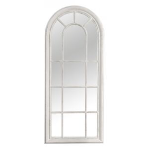 Oglinda ovala gri antichizata/alba din lemn 60x140 cm Castillo Invicta Interior