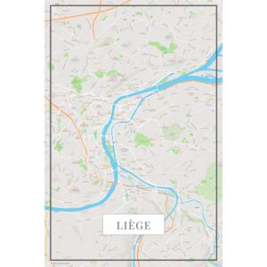 Harta orașului Liege color