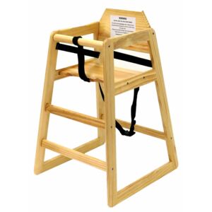 Scaun înalt pentru copii Oypla din lemn natural