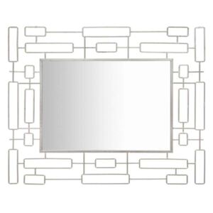 Oglindă de perete Ice, 100x80x2,5 cm, metal/ sticla, argintiu