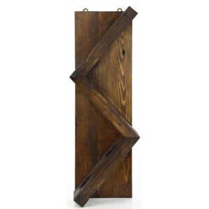 Stand pentru vin fabricat manual, din lemn masiv Catalin Sofia, 60 x 33 x 12 cm