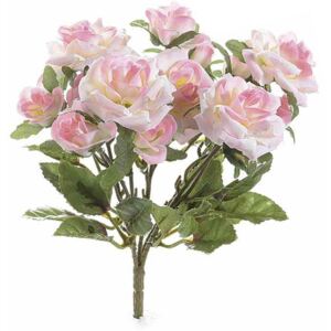 Buchet de flori artificiale trandafiri roz 15 H