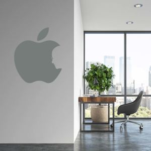 GLIX Apple Jobs - autocolant de perete Gri 30x25 cm