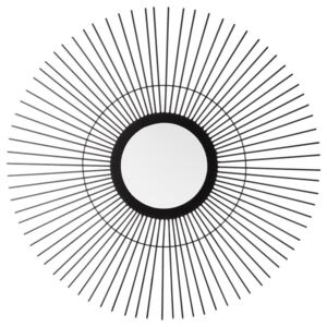 Oglinda decorativa Atmosphera Créateur d'intérieur, 59 cm, Metal, Negru/Argintiu