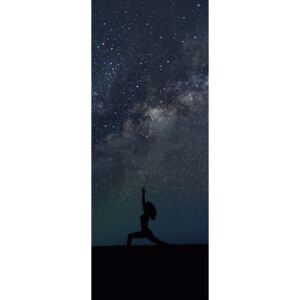 Fotografii artistice Silhouettes of people training yoga withg the milkyways as background., Javier Pardina