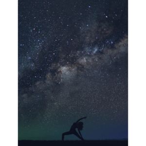 Fotografii artistice Silhouettes of people training yoga withg the milkyways as background II, Javier Pardina
