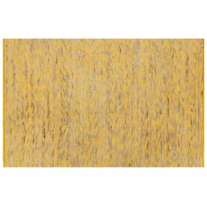 Covor manual, galben și natural, 160x230 cm, iută