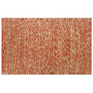 Covor manual, roșu și natural, 160x230 cm, iută