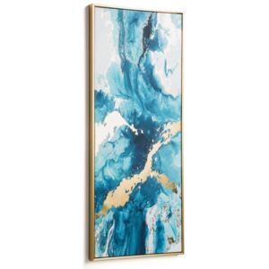 Tablou albastru din lemn 50x120 cm Iconic Kave Home