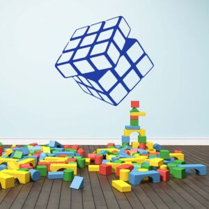 GLIX Rubik's cube - autocolant de perete Albastru 80 x 70 cm