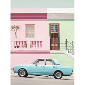 Pastel Vintage Car, (96 x 128 cm)
