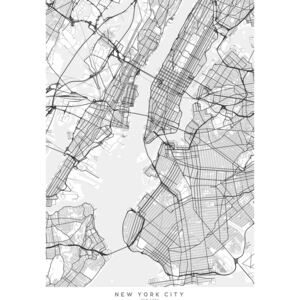 Ilustrare Map of New York City in scandinavian style, Blursbyai