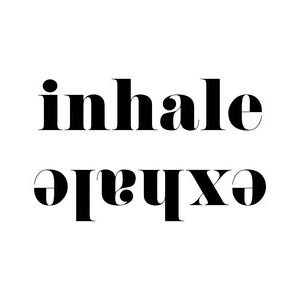 Ilustrare Inhale exhale scandinavian typography art, Blursbyai