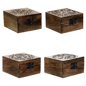 Cutie din lemn pentru bijuterii 10x6 cm - diverse modele