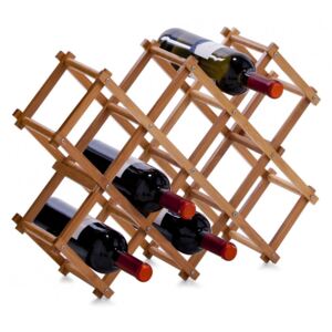 Suport maro din lemn de bambus pentru sticle de vin Wine Zeller