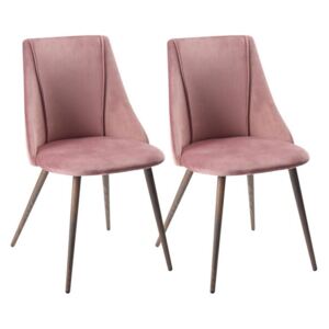 Set de 2 scaune Tyrell, metal, roz, 83 x 45 x 52 cm