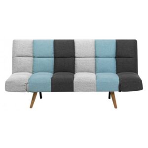 Canapea extensibilă INGARO din stofă gri și albastru
