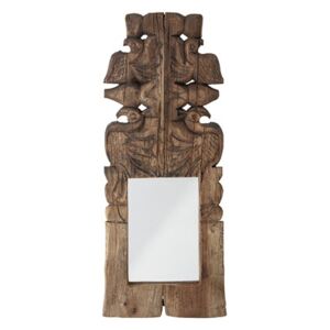 Oglinda dreptunghiulara maro din lemn 25x65 cm Hoda Creative Collection