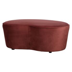 Bancheta din catifea rosie Macaroni Small Sofa