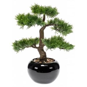 Emerald Cedru artificial bonsai, verde, 34 cm 420003 420003