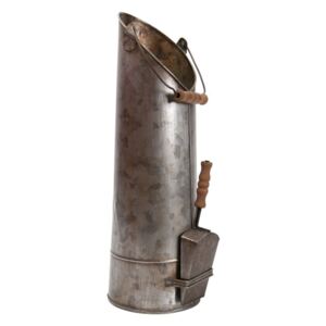 Găleată metalică pentru cenușă Antic Line Bucket Chalet, înălțime 45 cm
