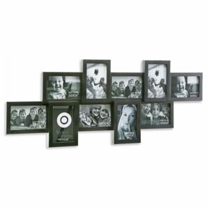 Rama foto neagra din polipropilena 36x88 cm pentru 10 fotografii Portafotos Negro Medium Versa Home