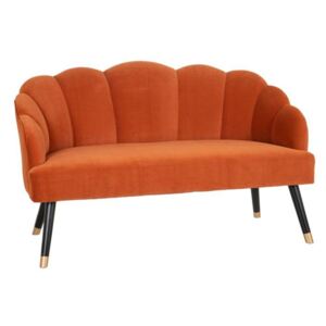 Canapea 2 locuri catifea Sofa Orange Velvet
