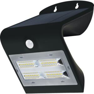 Aplica solara cu LED si senzor de miscare Luceco 3,2W 400 lumeni, plastic negru