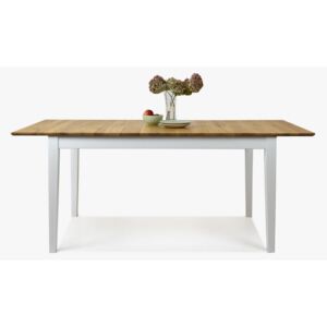 Tomino, masă pliabilă alb + stejar: dimensiunea mesei - 140 (180) x 90 cm