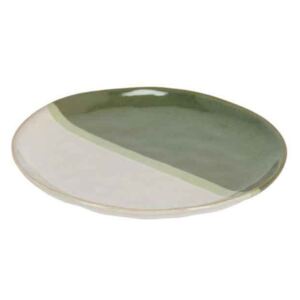Farfurie alba/verde din ceramica pentru desert 20,7 cm Naara La Forma