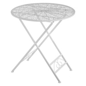 Masuta pliabila alba din metal pentru exterior 70 cm Refined Table Unimasa