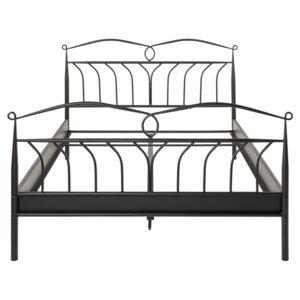 Cadru pat negru din metal 146x208 cm Line Actona Company