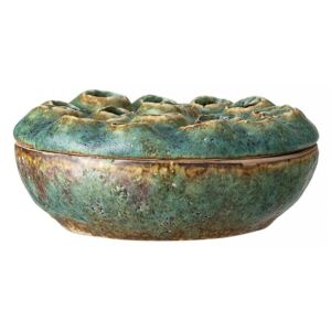 Bol cu capac decorativ verde din ceramica 18 cm Sihan Creative Collection