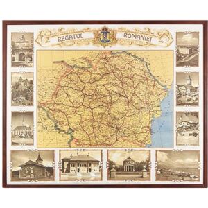 Harta inramata Romania Mare 1 45,5x55,5 cm
