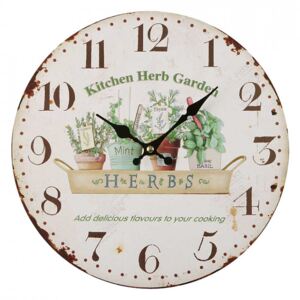 Ceas de perete rotund multicolor din metal 28 cm Herbs Versa Home